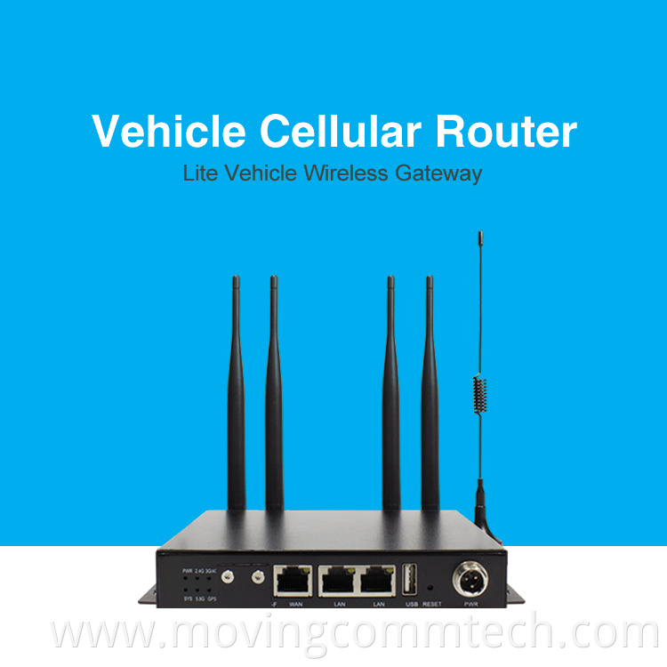 V6000 Industrial Grade Vehicle 4G WiFi Router Features 4G LTE Modem and Dual Band WiFi 802.11AC and OpenWRT Development Support